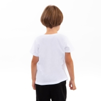 Футболка детская, цвет белый/дед мороз, рост 104 см Футболка детская, цвет белый/дед мороз, рост 104 см