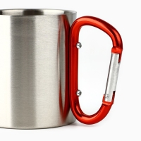 Кружка туристическая с карабином &laquo;Счастье в горах&raquo;, 180 мл