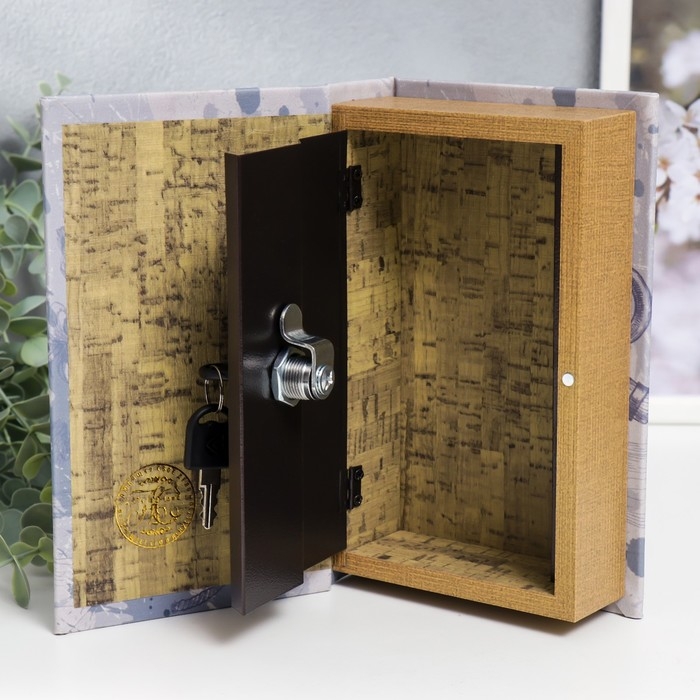 Сейф-книга дерево кожзам "Морская коллекция" 21х13х5 см