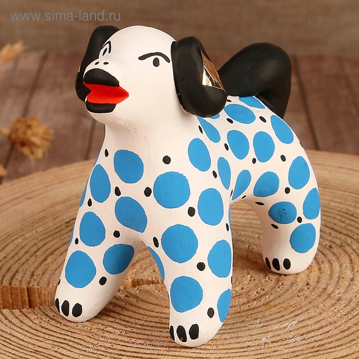 Дымковская игрушка Дымковская игрушка "Собака синяя" 7 см