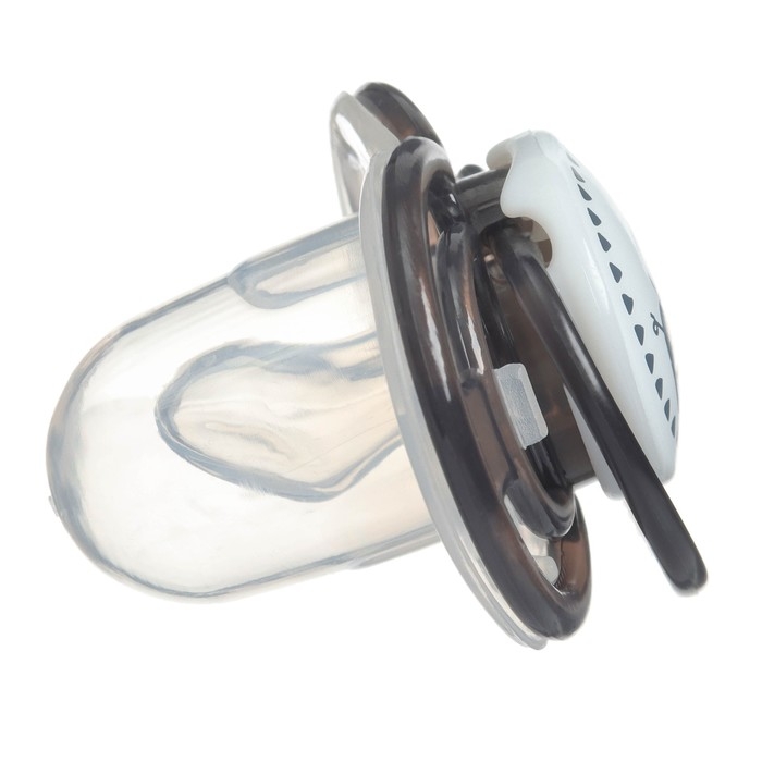 Соска - пустышка силиконовая ортодонтическая «Слоник», от 0 мес., с колпачком, цвет черный Соска - пустышка силиконовая ортодонтическая «Слоник», от 0 мес., с колпачком, цвет черный