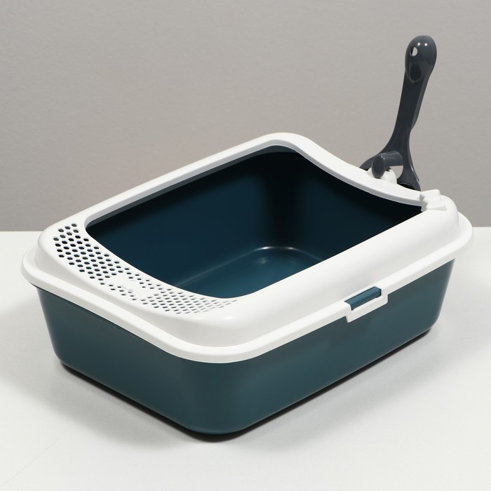 Туалет Сима с бортом + совок-микс 30 х 39 х 13,5 см серый FIX Туалет Сима с бортом + совок-микс 30 х 39 х 13,5 см серый FIX