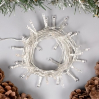 Гирлянда «Нить» 4 м, IP20, прозрачная нить, 40 LED, 2 режима, батарейки AAх3 (нет в комплекте), свечение мульти Гирлянда «Нить» 4 м, IP20, прозрачная нить, 40 LED, 2 режима, батарейки AAх3 (нет в комплекте), свечение мульти