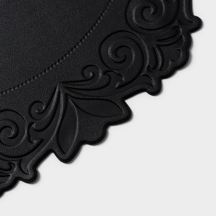 Набор салфеток сервировочных «Элоиза», d=37,5 см, 4 шт, цвет чёрный Набор салфеток сервировочных «Элоиза», d=37,5 см, 4 шт, цвет чёрный