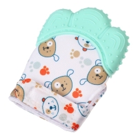 Прорезыватель-рукавичка «Собачки», цвет мятный, Крошка Я Прорезыватель-рукавичка «Собачки», цвет мятный, Крошка Я