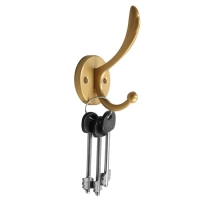 Крючок мебельный CAPPIO WING, двухрожковый, матовое золото Крючок мебельный CAPPIO WING, двухрожковый, матовое золото