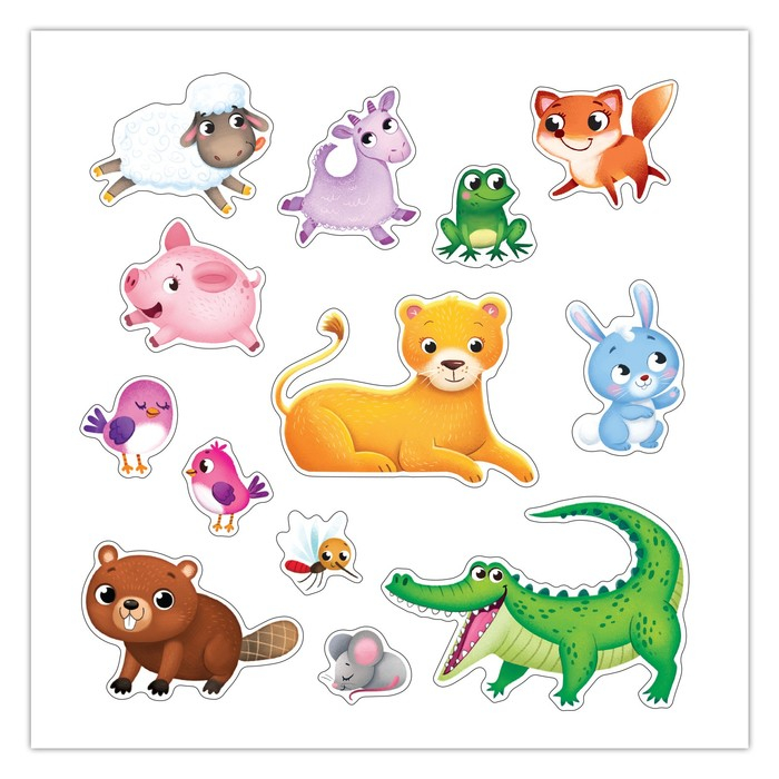 Магнитная книжка-игрушка «Кто чей малыш?», 8 стр. Магнитная книжка-игрушка «Кто чей малыш?», 8 стр.