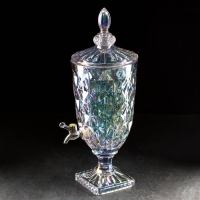 Диспенсер для напитков стеклянный &laquo;Сияние&raquo;, 3 л, 17&times;48 см, цвет перламутровый