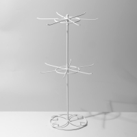 Вертушка, 2 яруса по 8 крючков, 21,5&times;21,5&times;41 см, цвет белый