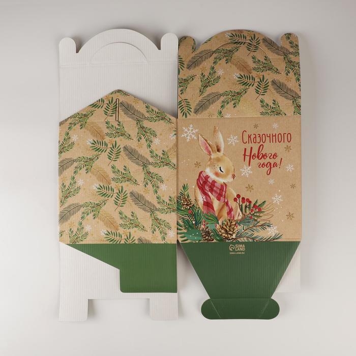 Коробка кондитерская с окном, сундук, «Сказка» 20 х 20 х 20 см, Новый год Коробка кондитерская с окном, сундук, «Сказка» 20 х 20 х 20 см, Новый год
