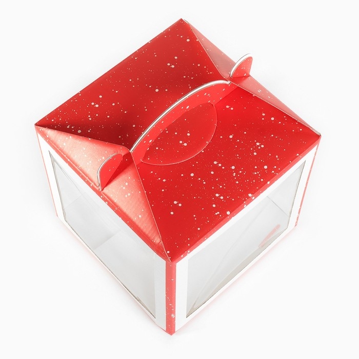 Коробка кондитерская с окном, сундук, &laquo;Чудо&raquo; 20 х 20 х 20 см, Новый год
