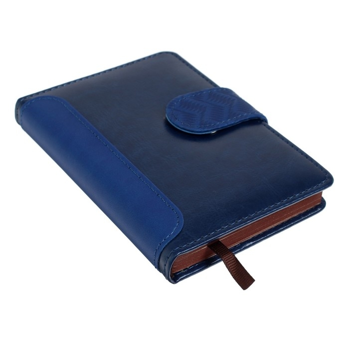 Ежедневник недатированный А6, 120 листов в клетку, тонированный срез, с хлястиком, обложка ПВХ, МИКС Ежедневник недатированный А6, 120 листов в клетку, тонированный срез, с хлястиком, обложка ПВХ, МИКС