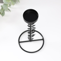 Подсвечник металл на 1 свечу "Веточка с листьями" d=4 см 8х8х13,5 см Подсвечник металл на 1 свечу "Веточка с листьями" d=4 см 8х8х13,5 см