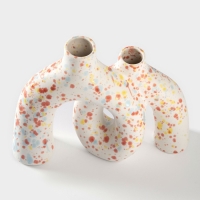 Ваза для цветов керамическая &laquo;Скандинавия&raquo;, 25,4&times;21 см, горлышко d=3,8 см, цвет белый