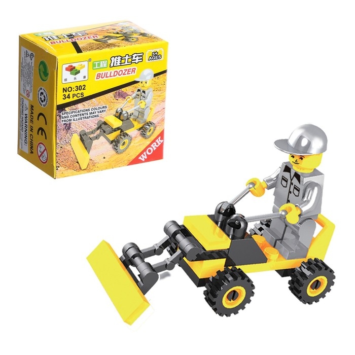 Конструктор &laquo;Бульдозер&raquo;, 34 детали
