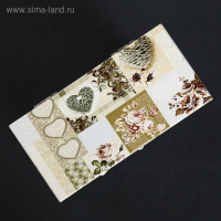 Шкатулка дерево комод 3 ящика+дверка "Розы. Винтаж" 18,8х16,1х8,2 см