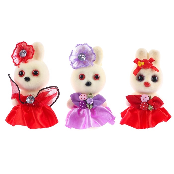 Игрушка из пенопласта &laquo;Зайка с цветочком&raquo;, большие глазки, цвета МИКС