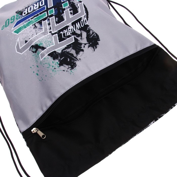 Мешок для обуви с карманом 500 х 410 мм, Erich Krause, плотность 300D, светоотражающая полоса, вентилируемый, Downhill Мешок для обуви с карманом 500 х 410 мм, Erich Krause, плотность 300D, светоотражающая полоса, вентилируемый, Downhill