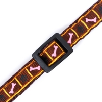 Ошейник двухслойный с фастексом "Косточки и лапки", 30 х 1 см, коричневый Ошейник двухслойный с фастексом "Косточки и лапки", 30 х 1 см, коричневый