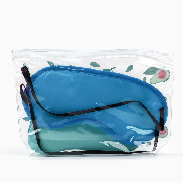 Подарочный набор &laquo;Авокадо&raquo;: косметичка, маска для сна и расчёска