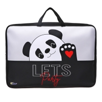 Папка для чертежей и рисунков А3, 470 х 350 х 75 мм, с ручками, текстильная, ПМД 3-20-4 Panda (ручки-тесьма) 69648 Папка для чертежей и рисунков А3, 470 х 350 х 75 мм, с ручками, текстильная, ПМД 3-20-4 Panda (ручки-тесьма) 69648