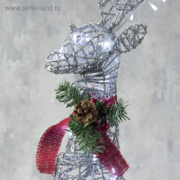 Светодиодная фигура «Олень серебристый» 50 × 85 × 18 см, металл, 220 В, свечение белое Светодиодная фигура «Олень серебристый» 50 × 85 × 18 см, металл, 220 В, свечение белое