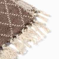 Плед Этель "Черный бордюр" 220*240 &plusmn; 3 см, 70% хлопок, 30% полиэстер