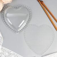 Основа для вязаных изделий акрил "Сердце" объемная набор 2 шт 19х19х4,5 см Основа для вязаных изделий акрил "Сердце" объемная набор 2 шт 19х19х4,5 см