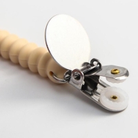 Держатель для соски - пустышки &laquo;Кольца&raquo;, силиконовый, цвет бежевый