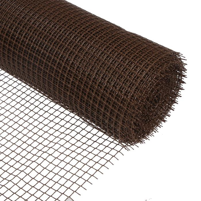 Сетка садовая, 1 &times; 20 м, ячейка ромб 15 &times; 15 мм, пластиковая, коричневая, Greengo