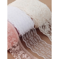 Кружево капроновое, 45 мм &times; 10 &plusmn; 1 м, цвет белый