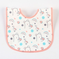 Нагрудник детский Крошка Я (фасовка 10 шт., розовая окантовка) Нагрудник детский Крошка Я (фасовка 10 шт., розовая окантовка)