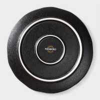 Блюдо фарфоровое для подачи Magistro Pietra lunare, d=16 см, цвет чёрный Блюдо фарфоровое для подачи Magistro Pietra lunare, d=16 см, цвет чёрный