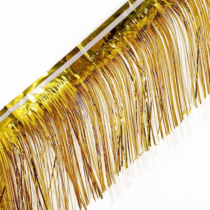 Гирлянда &laquo;Дождик&raquo; с липкой лентой, 2 метра, цвет золотой