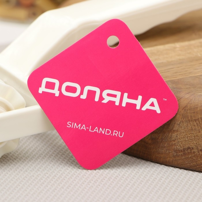 Валик для нарезки полос из теста Доляна &laquo;Волна&raquo;, 20&times;12&times;4 см, цвет белый