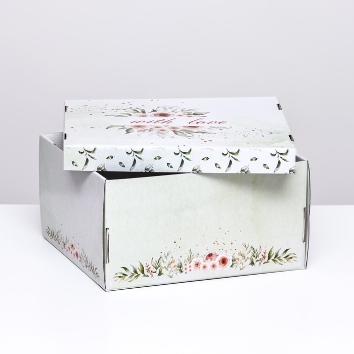 Складная коробка "Розы алые", 31,2 х 25,6 х 16,1 см