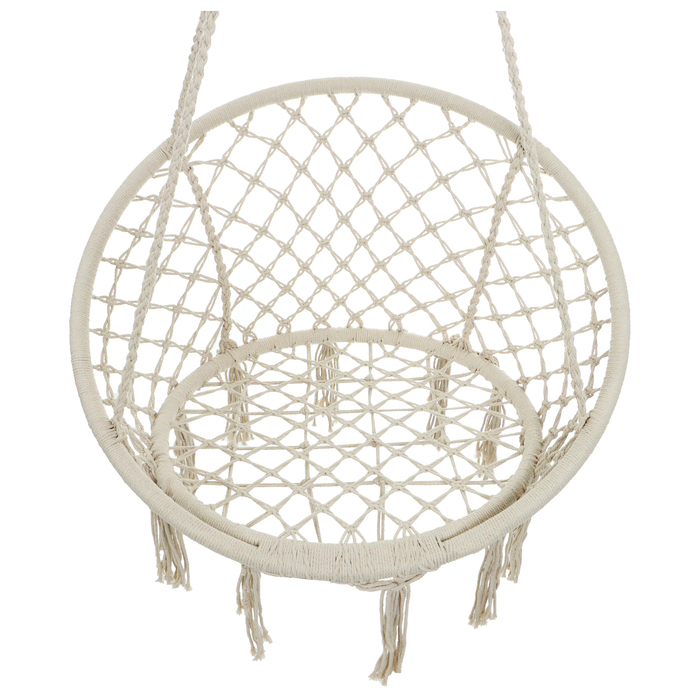 Гамак-кресло maclay, подвесное, плетёное, 60 х 80 см, цвет бежевый Гамак-кресло maclay, подвесное, плетёное, 60 х 80 см, цвет бежевый