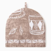 Грелка на чайник "Доляна" Cup of tea 24х24 +/- 3 см, МИКС, 100% хл, 164 г/м2