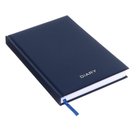 Ежедневник недатированный A5, 160 листов, Attomex. Orion, твёрдая обложка из бумвинила с поролоном, ляссе, блок 70 г/м2, синий Ежедневник недатированный A5, 160 листов, Attomex. Orion, твёрдая обложка из бумвинила с поролоном, ляссе, блок 70 г/м2, синий