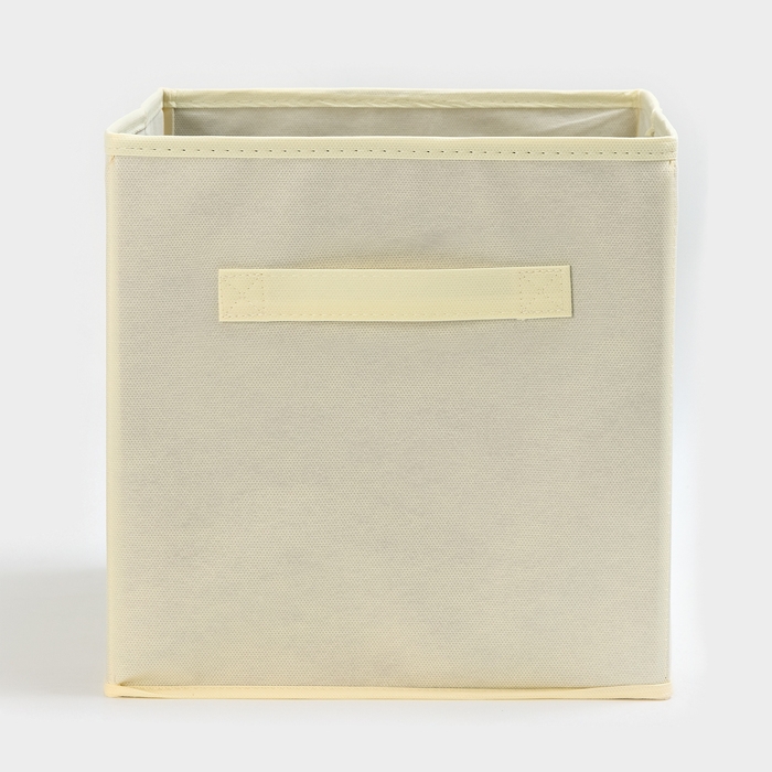 Короб для хранения, 28&times;28&times;28 см, набор 3 шт, цвет молочный