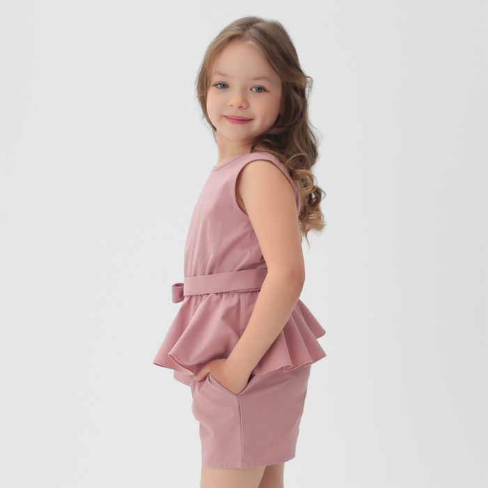 Комплект для девочки (майка и шорты) KAFTAN, р.36 (134-140), розовый