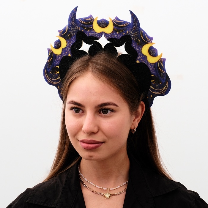 Кокошник карнавальный «Тёмный», фетр Кокошник карнавальный «Тёмный», фетр