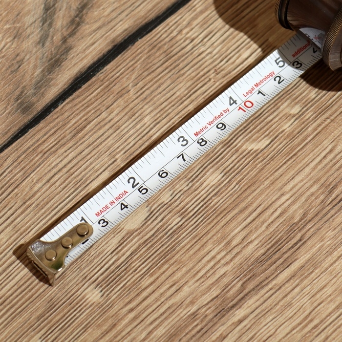 Компас с измерительной лентой 6х6х4,5 см, латунь