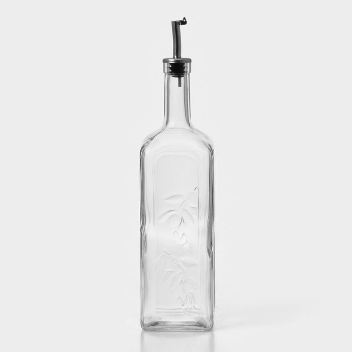 Бутыль стеклянная для жидких специй, 1 л, подарочная упаковка