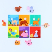 Развивающая игра на липучках. Весёлые мордашки &laquo;Ферма&raquo;