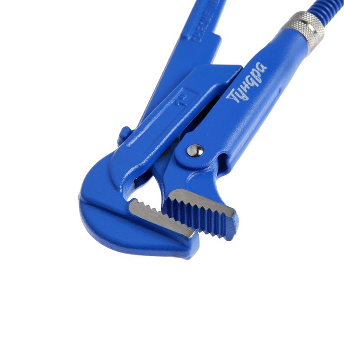 Ключ трубный рычажный ТУНДРА, плоский зажим 90&deg;, раскрытие до 35 мм, №1, 1"