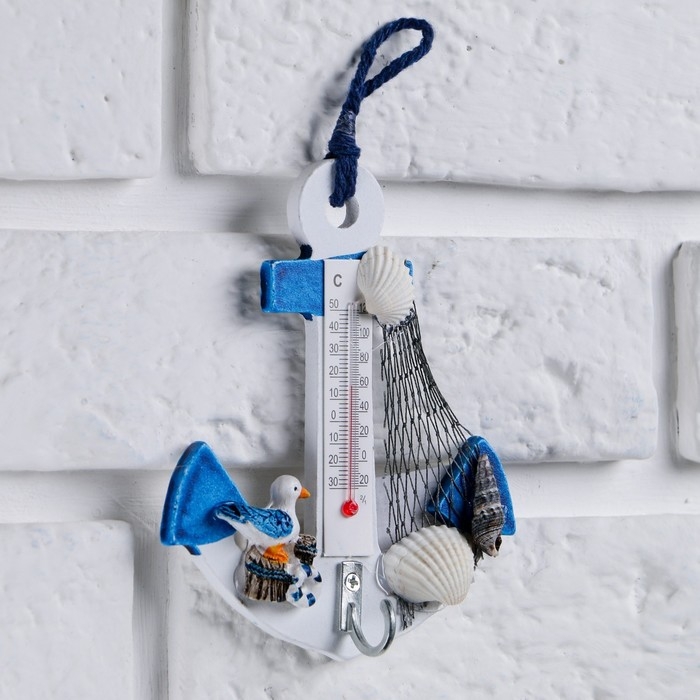 Термометр &laquo;Якорь с чайкой&raquo;, 12 х 9,5 х 2,5 см