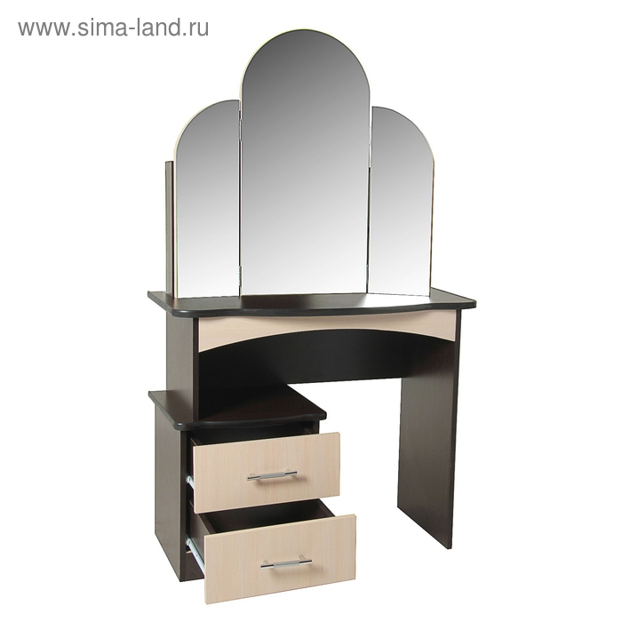 Стол косметический Диана, 1550х900х480, Венге/Дуб молочный Стол косметический Диана, 1550х900х480, Венге/Дуб молочный