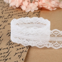 Кружево капроновое, 32 мм &times; 10 &plusmn; 1 м, цвет белый