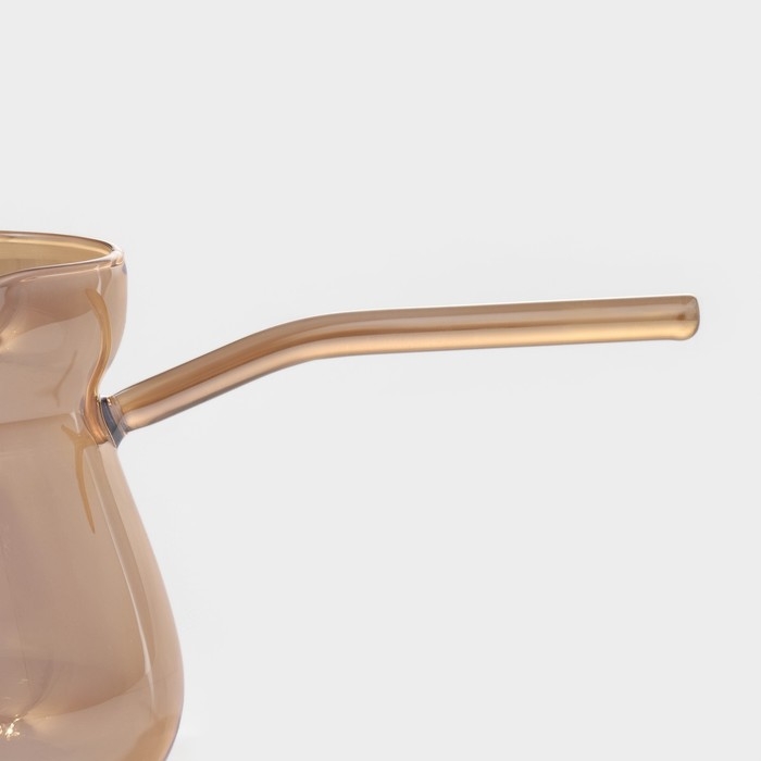 Турка стеклянная &laquo;Искра&raquo;, 450 мл, 18&times;9&times;10 см, цвет золотой